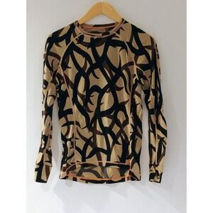 First Lite Men's Merino Wool Camo Long Sleeve Crew Baselayer Top Size S